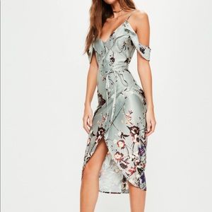Grey floral dress